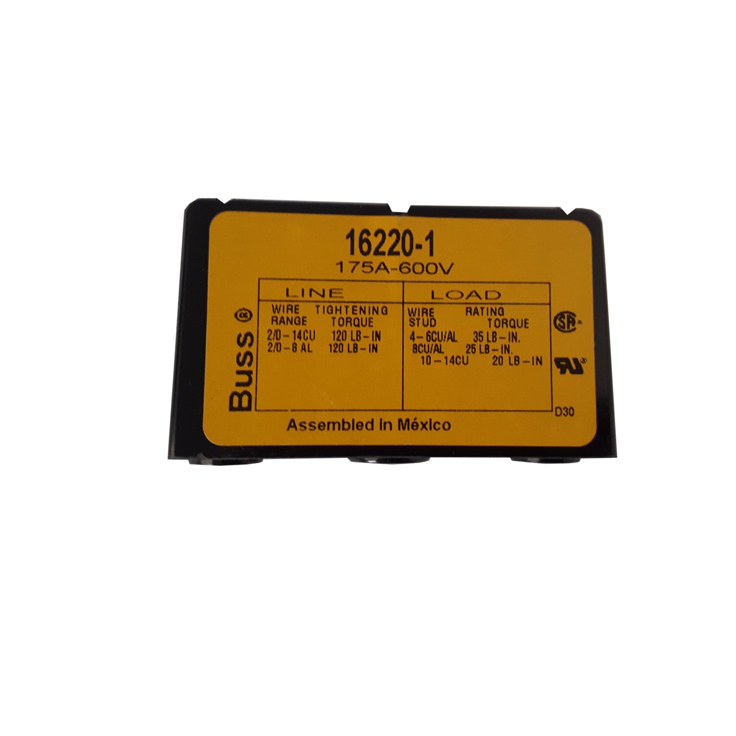 Bussmann 16220-1 Miniature Distribution Block