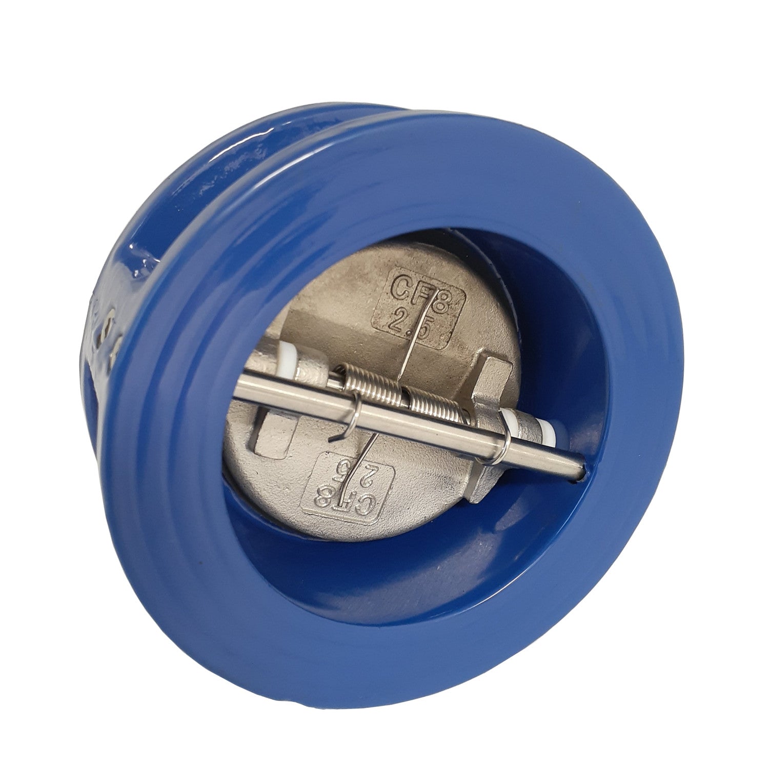 10 Inch Dual Plate Carbon Steel Wafer Style Check Valve, Viton Seat