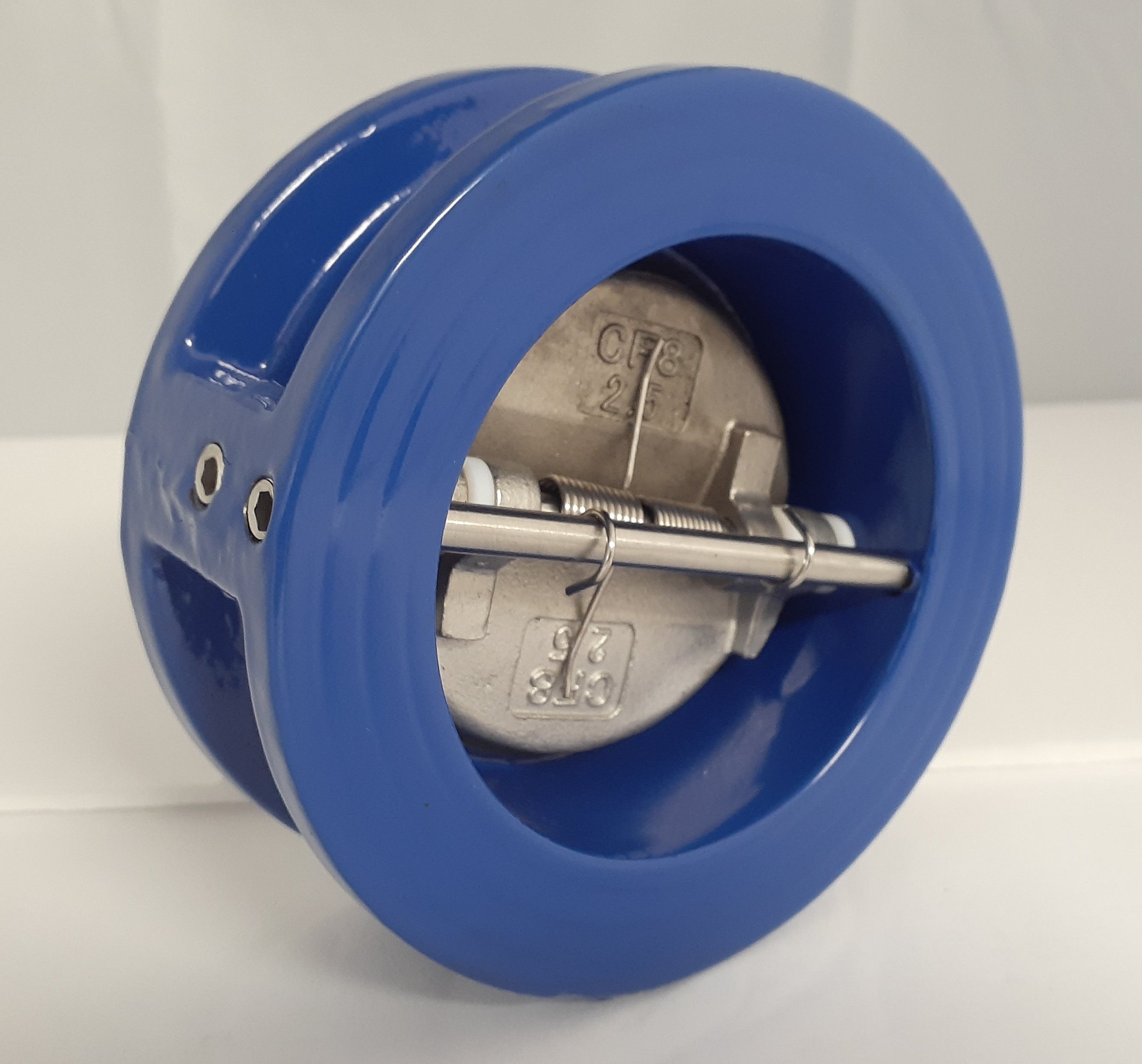 4 Inch Dual Plate Carbon Steel Wafer Style Check Valve, Viton Seat