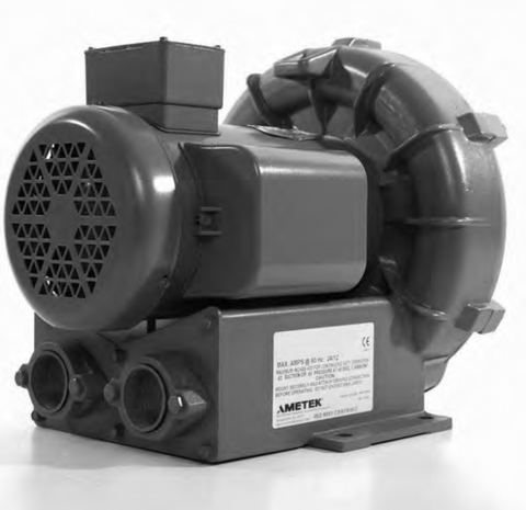 AMETEK Rotron DR505 Regenerative Blower, 2 HP