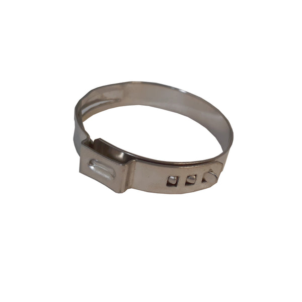 Single Ear Hose Clamps, 21.0 mm (0.827 Inch), 304 SS