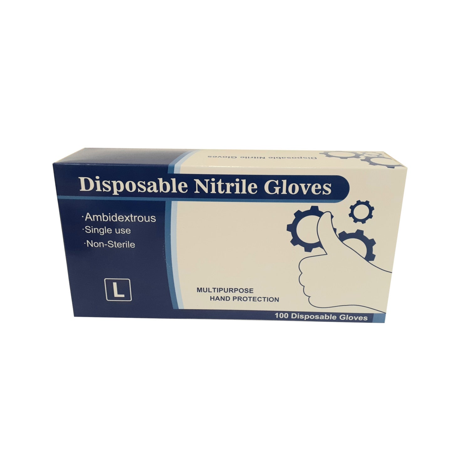 Generic Powder Free Nitrile Large Gloves, Box of 100