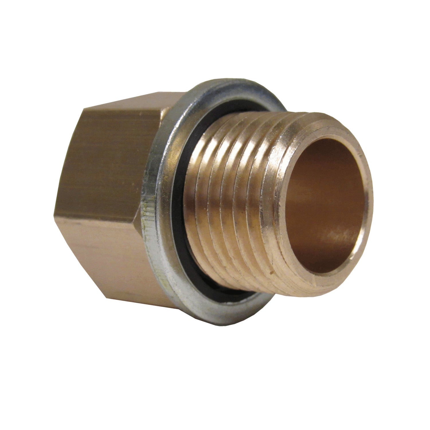 Brass Adapter - 3/4 Inch NPT Female X 3/4 Inch BSPP Male with Sealing Washer