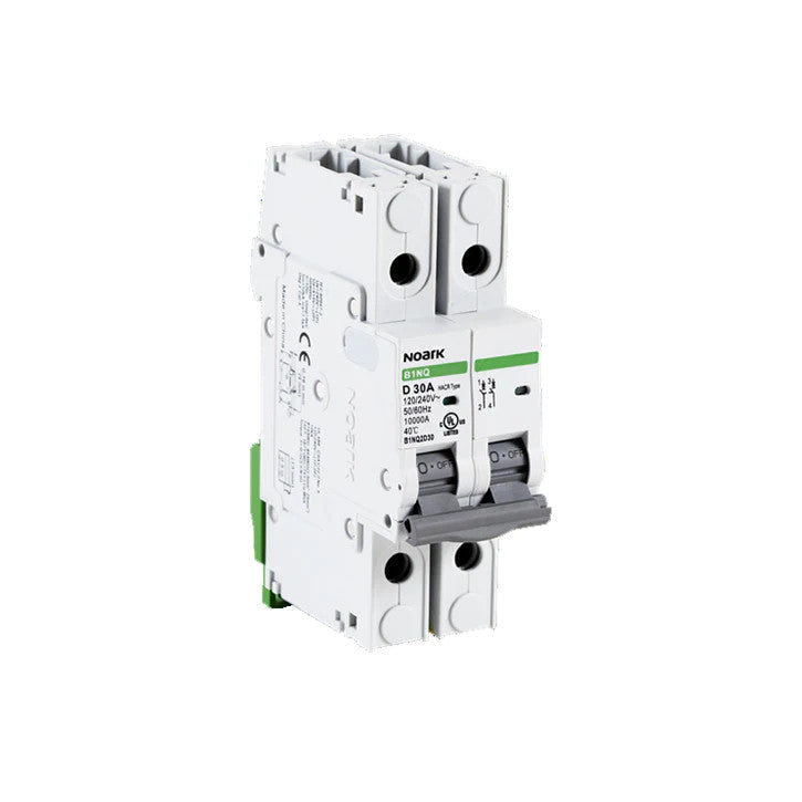 Noark B1NQ2D30 Miniature Circuit Breaker - 2 Pole - 240VAC - 30 Amp