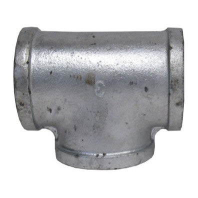 Galvanized Tee, 4 Inch NPT Thread