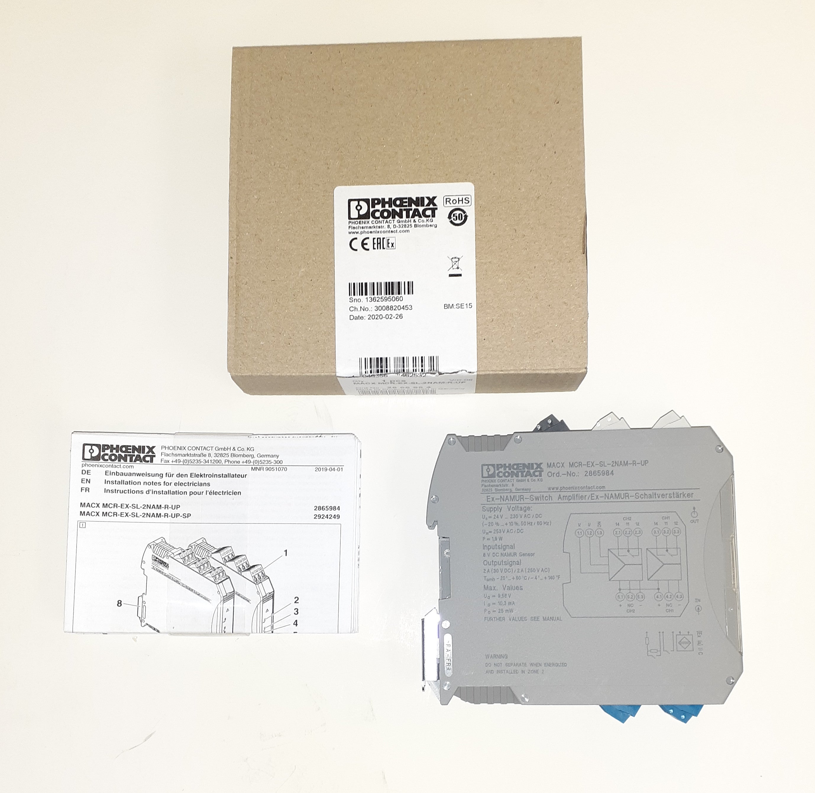 Phoenix Contact 2865984 Intrinsically Safe Relay -120VAC