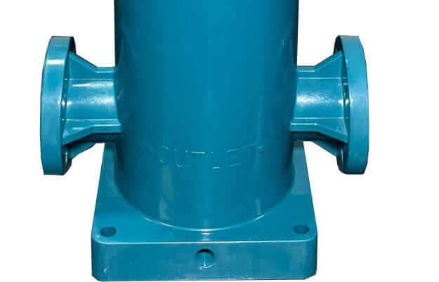 PPH #2 Size Polypropylene Bag Filter Housing, Bolt Top Lid, 2 Inch Flanged Inlet/Outlet