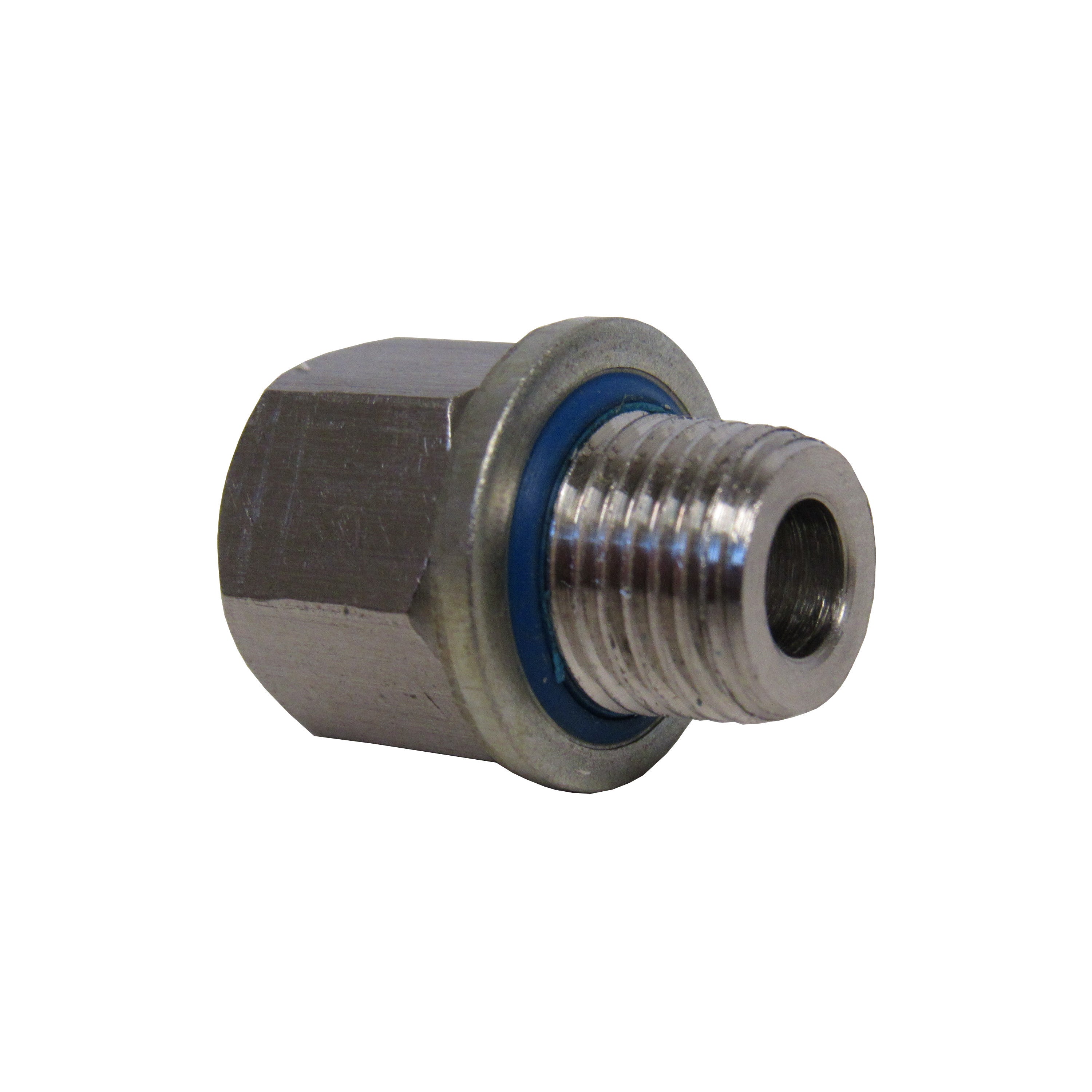 Stainless Steel Adapter, 3/8 Inch NPT Female X 3/8 Inch BSPP Male with Sealing Washer