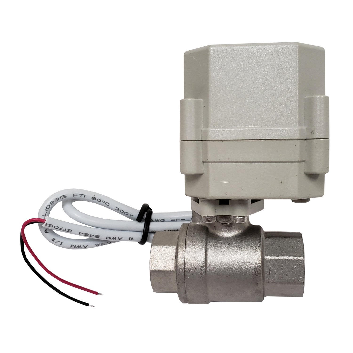 Electric Actuated 1/2 Inch NPT 304 Stainless Steel Ball Valve, 24VDC