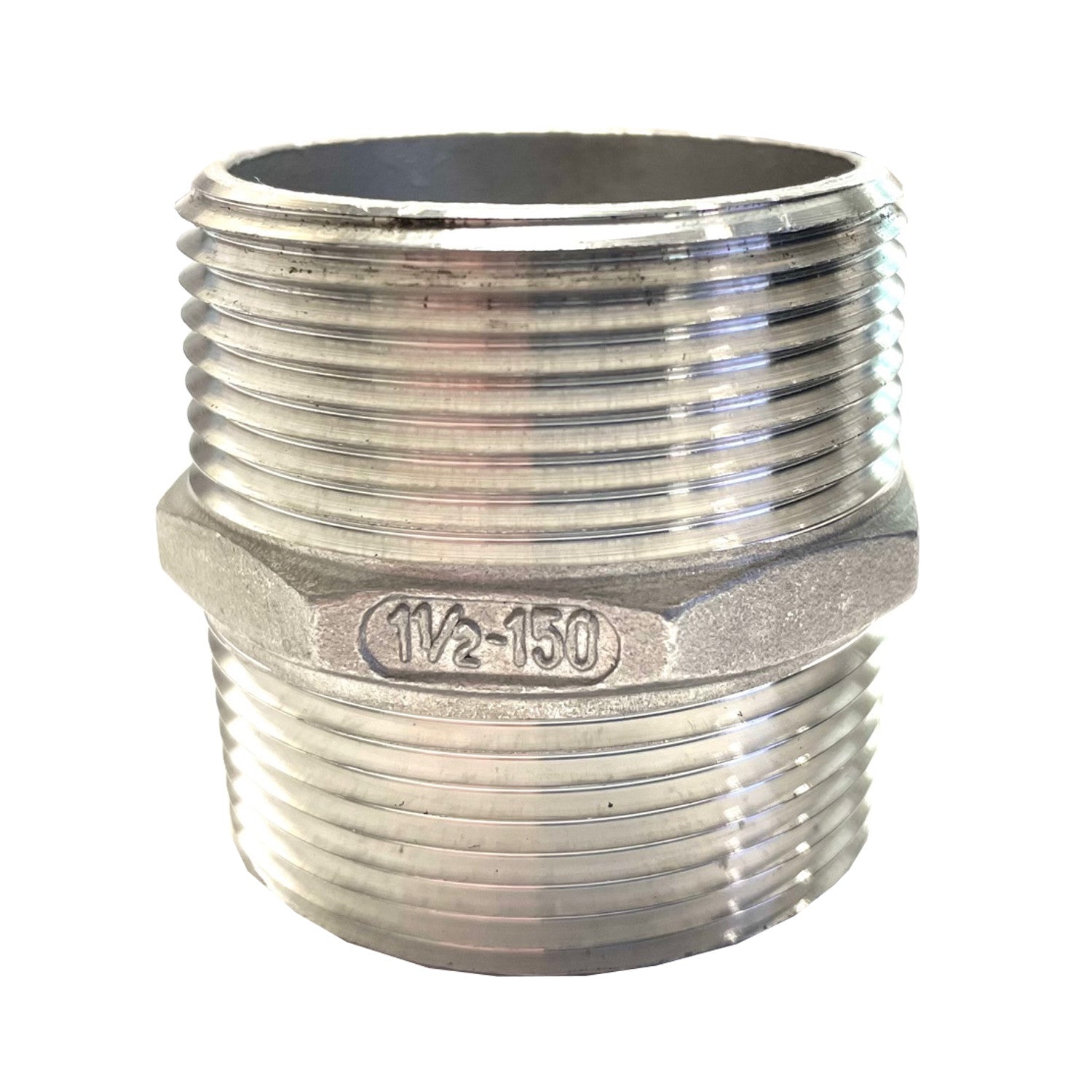 1-1/2 Inch 304 Stainless Steel Hex Nipple