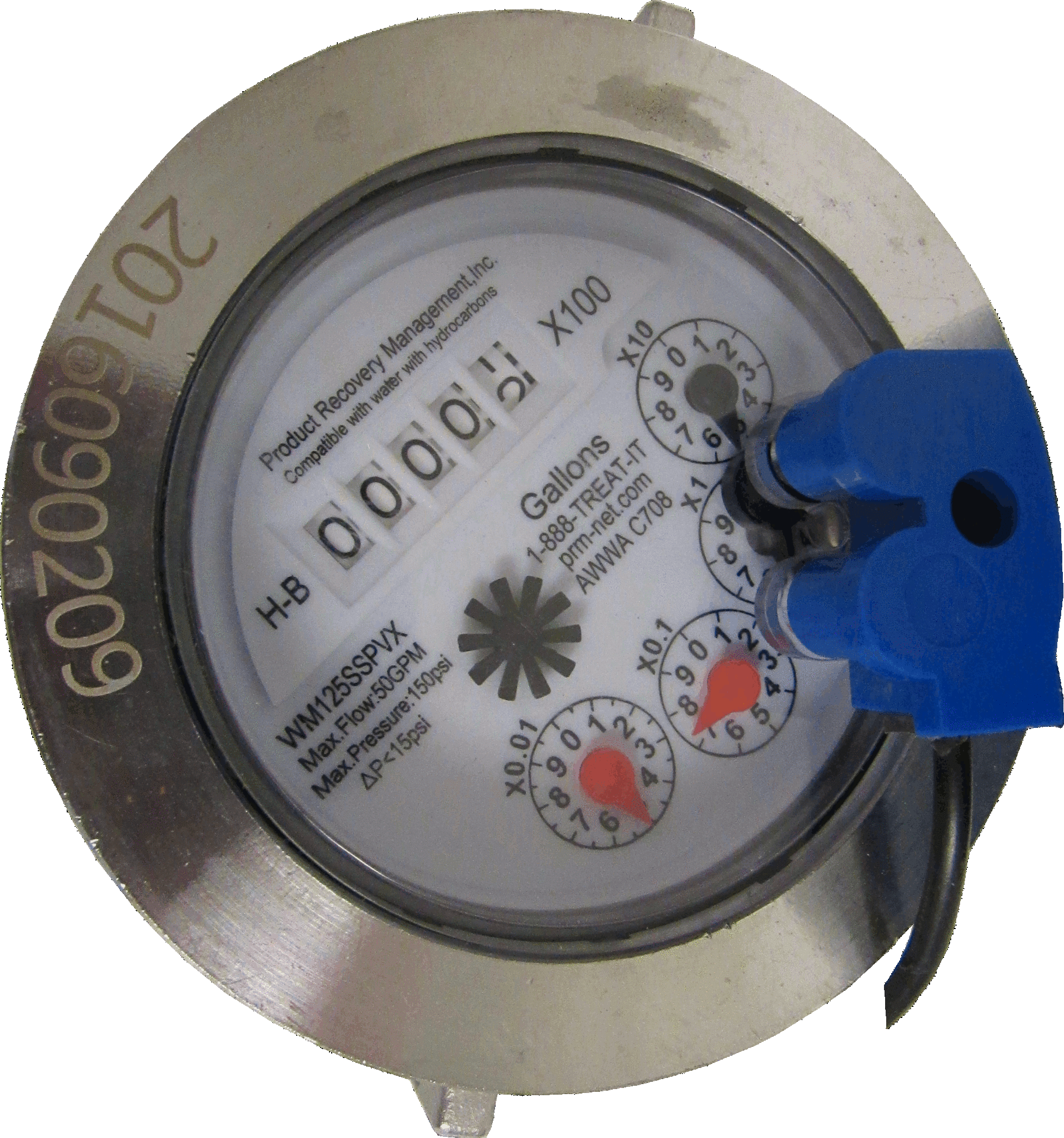 PRM 1/2 Inch NPT Stainless Steel Multi-Jet Totalizing Water Meter with Pulse Output