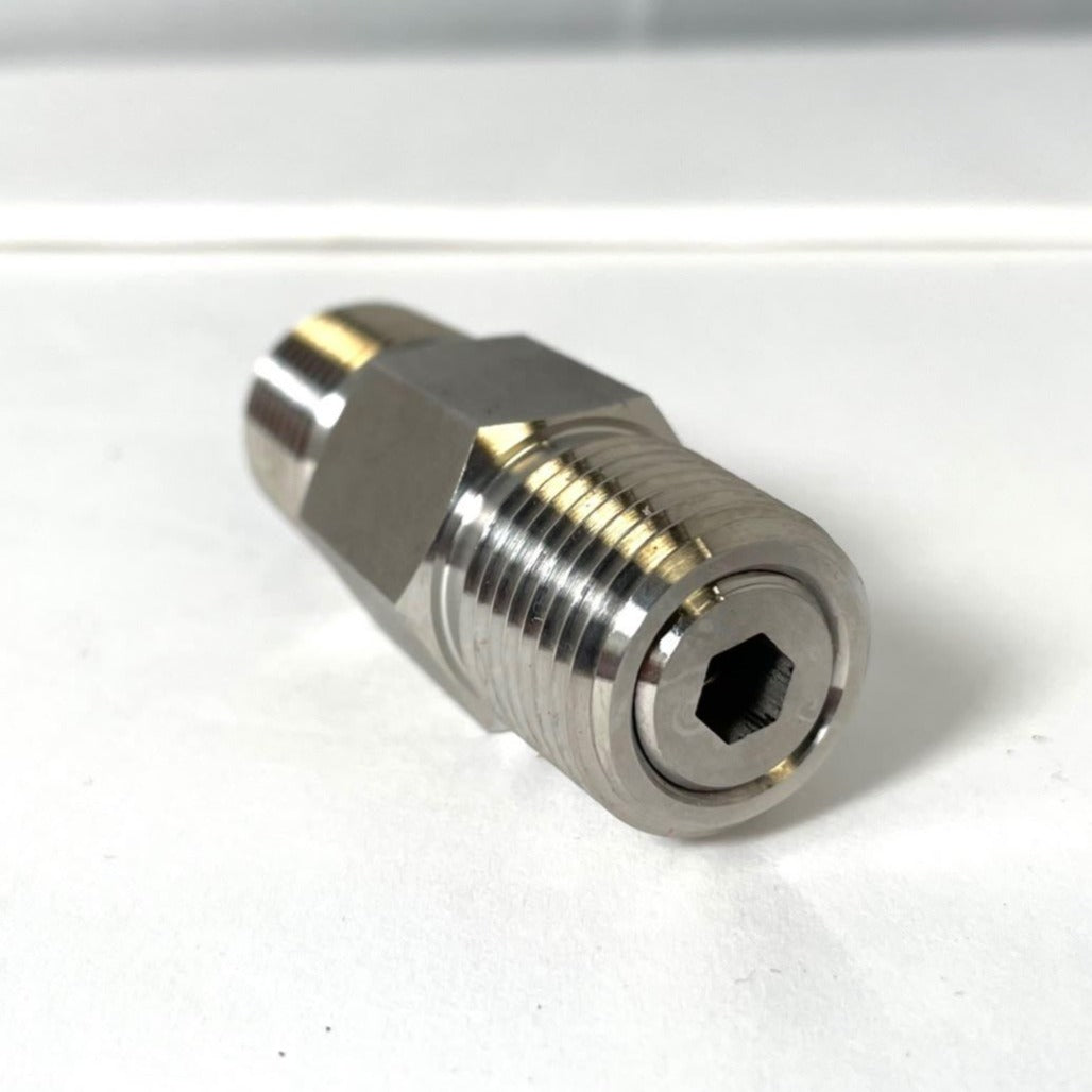 JW-LOK Inline Check Valve, 1/2 MNPT, 316 SS, 3000 PSI