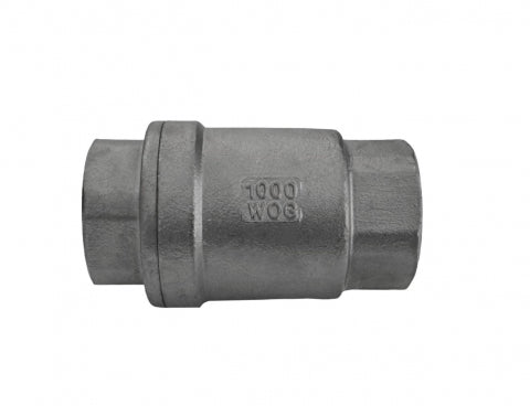 1 Inch NPT 304 Stainless Steel Spring Check Valve, 1000 WOG