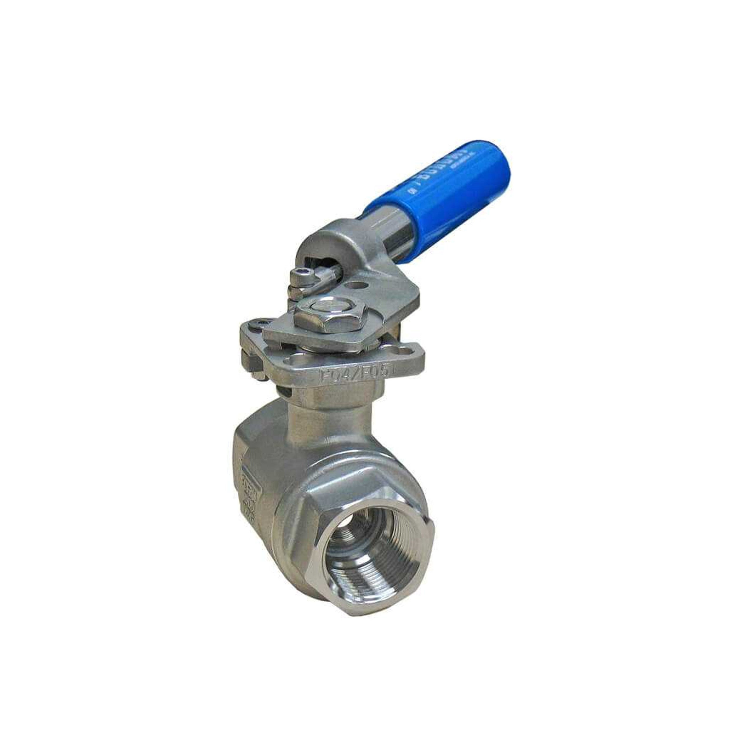 Bonomi 2200 SRL 1/2 Inch NPT Stainless Steel Full Port Ball Valve with Deadman Spring Return Lever