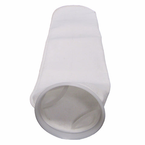 Bulk Quantity #2 Size 50 Micron Liquid Filter Bags, Polyester Felt, Polypropylene Ring