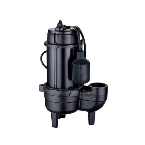 PRM Cast Iron Submersible Sewage Pump, 1/2 HP, 120V/1ph