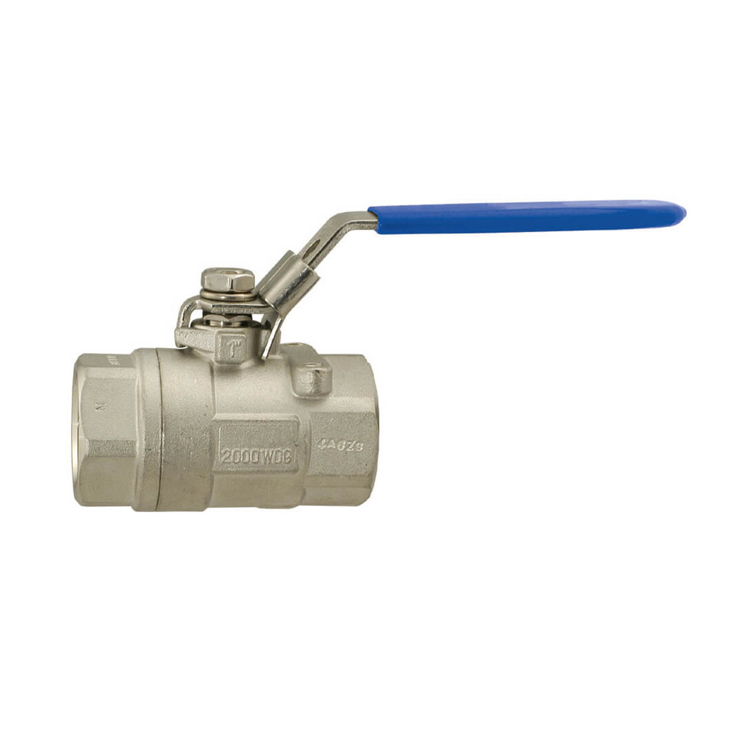 Bonomi 700LL 1/2 Inch Stainless Steel, Full-Port, Manual Ball Valve With Locking Handle