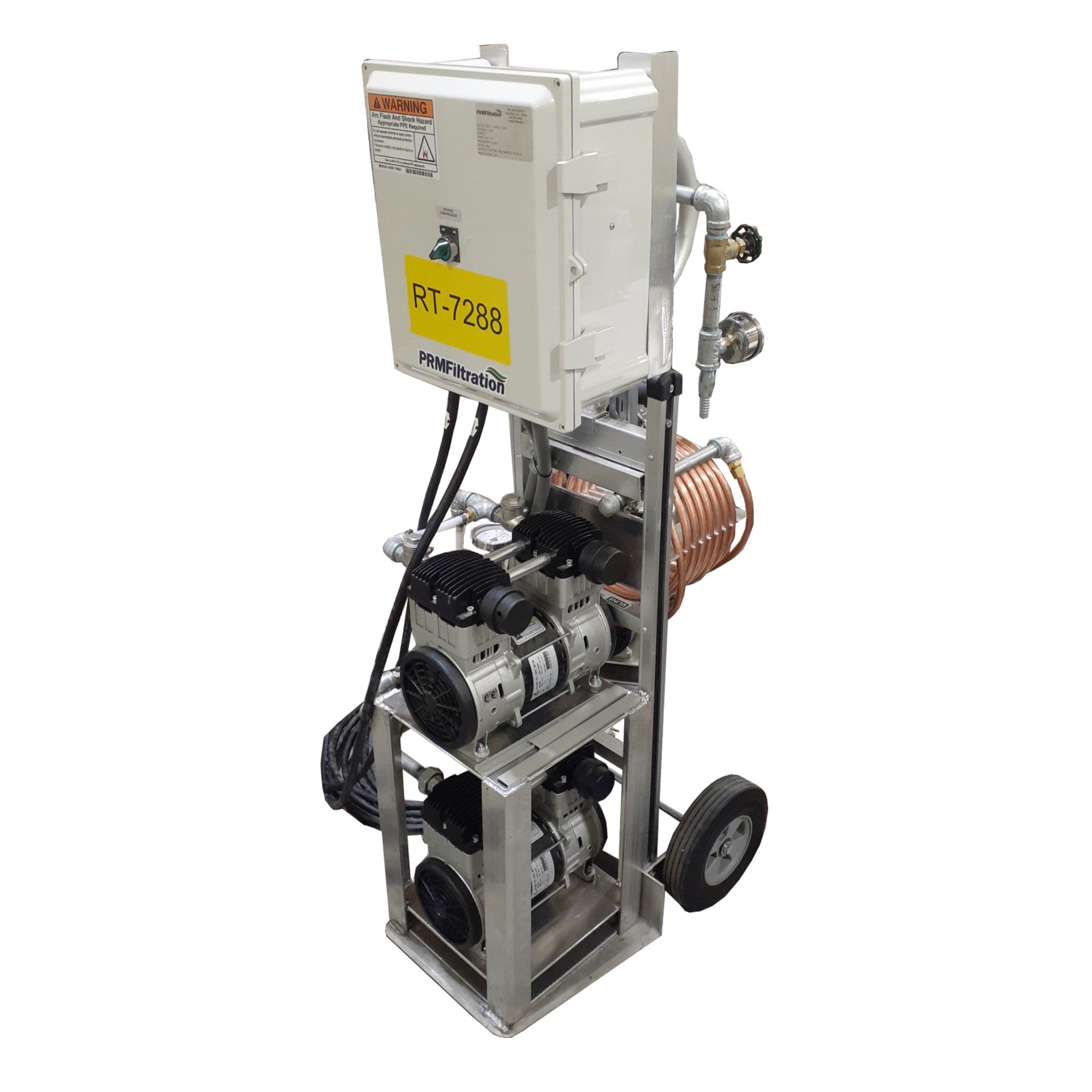RT-7288 Air Sparge Cart with Oil-Free Reciprocating Compressor for Pilot Testing and Remediation