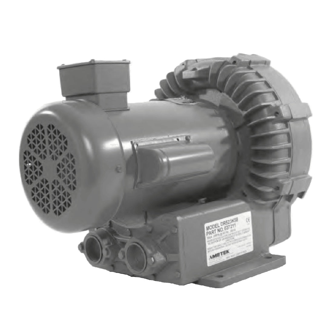 AMETEK Rotron DR523 3 HP Industrial High Pressure Regenerative Blower