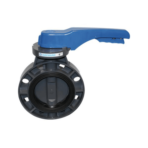 Hayward 8 Inch BYCN Series PVC Butterfly Valve, Lever, EPDM Seal