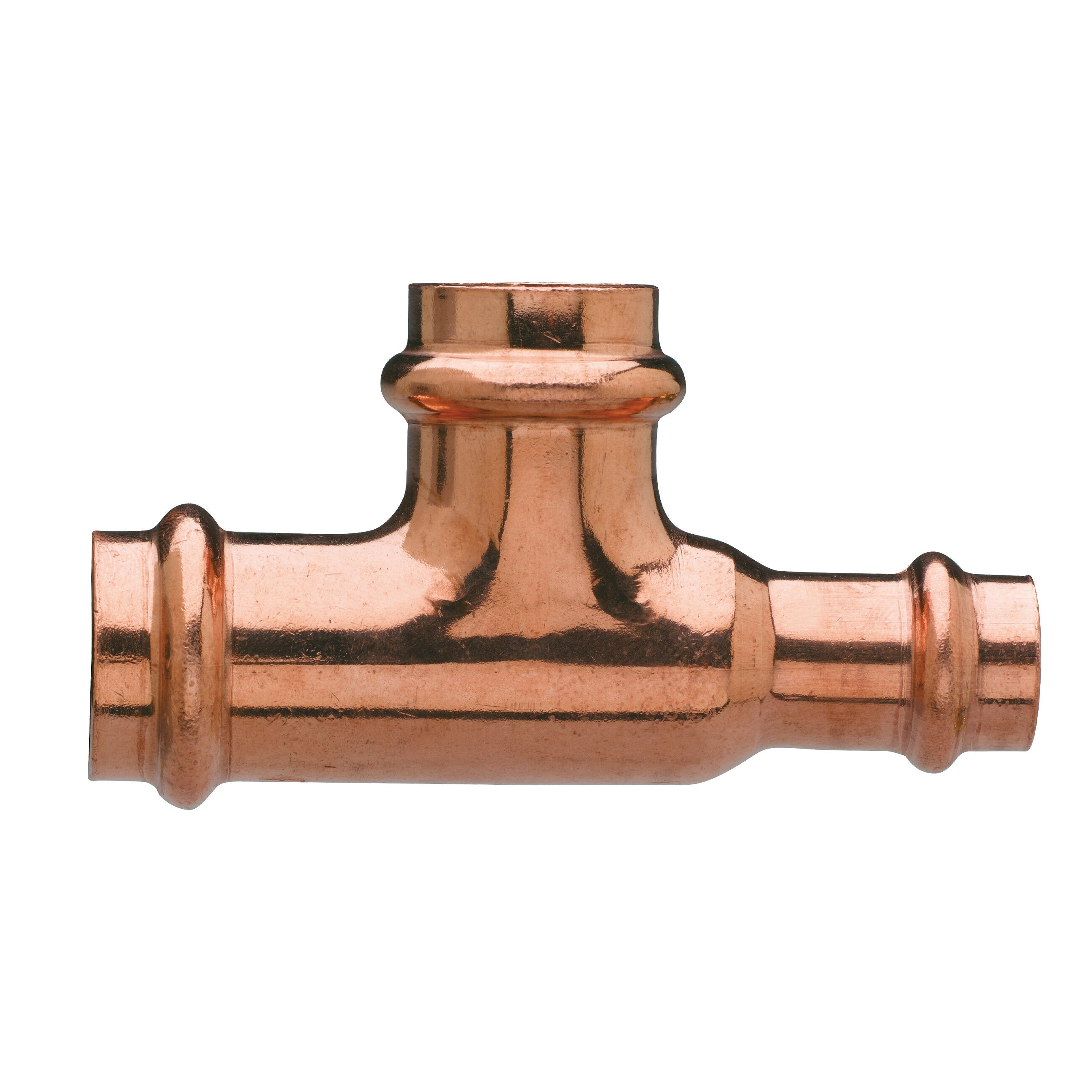 Bonomi 5V3500080707 - 1-1/2 Inch x 1-1/4 Inch x 1-1/4 Inch Copper Press Reducing Tee - Pack of 2