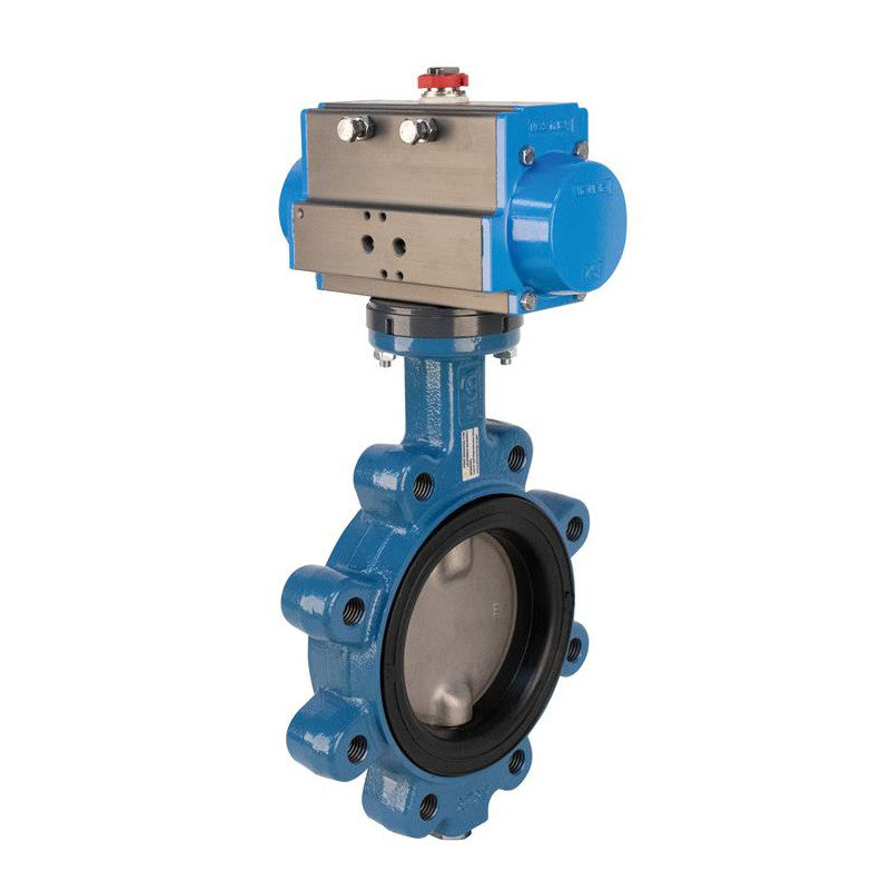 5 Inch Bonomi SRN501S Butterfly Valve, Lug Style, Stainless Steel Disc, EPDM Seat with Spring Return Pneumatic Actuator