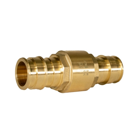 Jomar 105-634G 3/4 Inch Inline Check Valve, Expansion Pex Connection, 300 WOG, Class 150 - Carton of 20