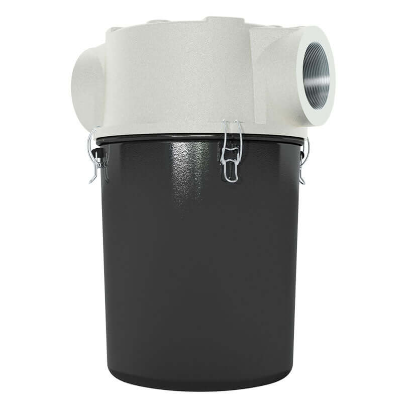 SOLBERG Filter Silencer: 4 in (M)NPT Inlet Size, 520 cfm, 14 in Overall Ht, 16 in Outside Dia SOLBERG Filter Silencer: 4 in (M)NPT Inlet Size, 520 cfm, 14 in Overall Ht, 16 in Outside Dia
