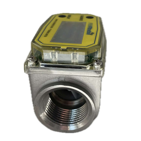 Battery Powered 304 SS Turbine Flow Meter, 1 Inch NPT