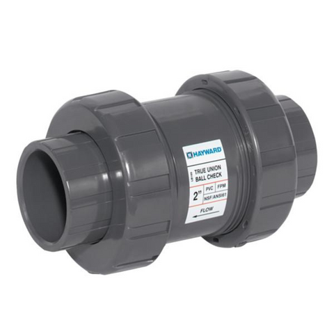 Hayward 4 Inch TC Series PVC True Union Ball Check Valve, Socket