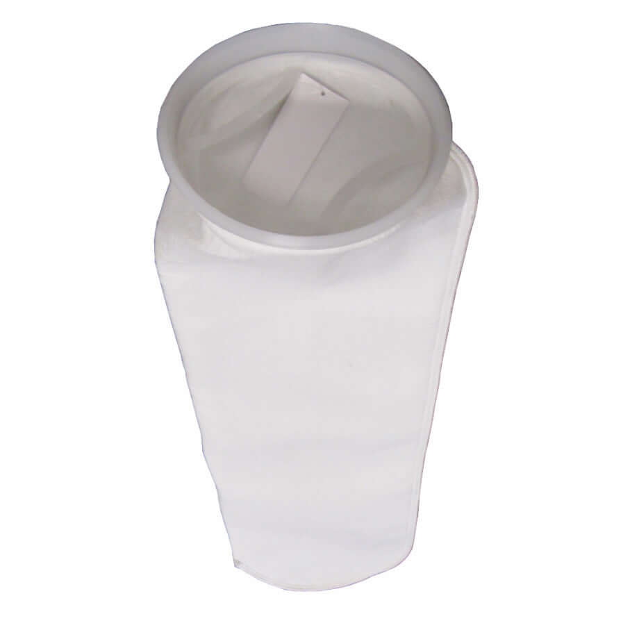 Bulk Quantity #2 Size 100 Micron Liquid Filter Bags, Polyester Felt, Polypropylene Ring