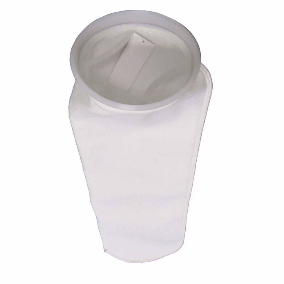 #2 Size 5 Micron Liquid Filter Bags for use with PPH Housing, Polyester  Felt, Polypropylene Ring
