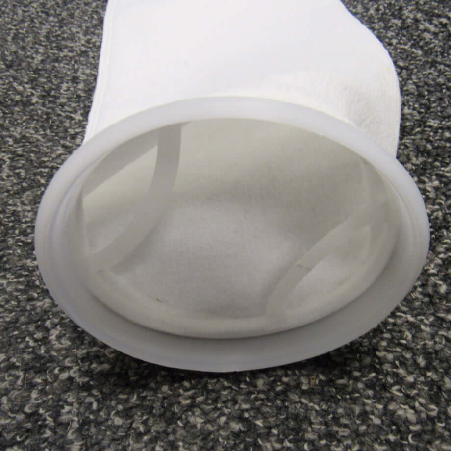 Bulk Quantity #2 Size 100 Micron Liquid Filter Bags, Polyester Felt, Polypropylene Ring