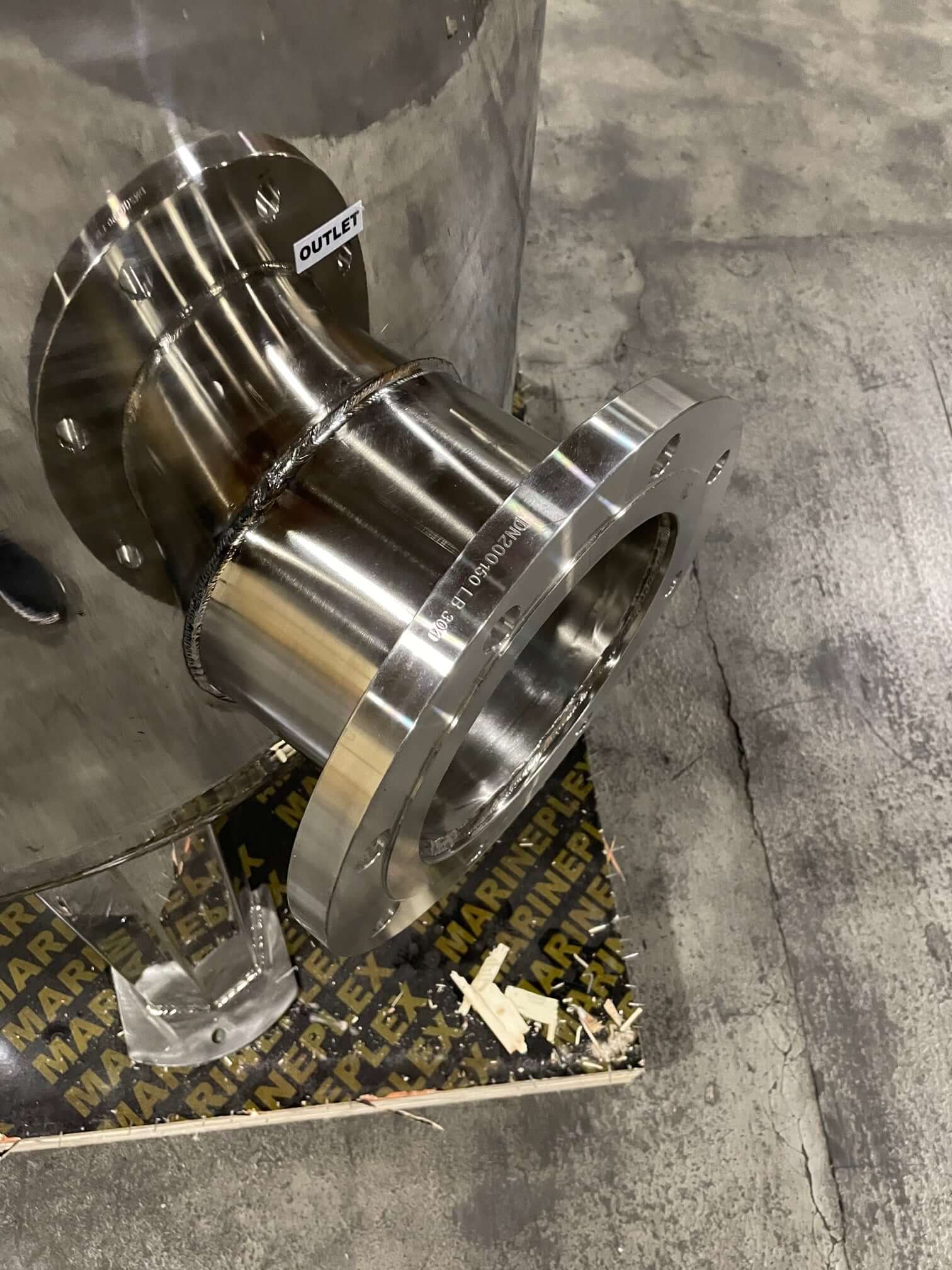 PRM #2 304 Stainless Steel 12 Bag Heavy Duty Multi-Filter Housing, 8 Inch Flange In/Out-150 psi