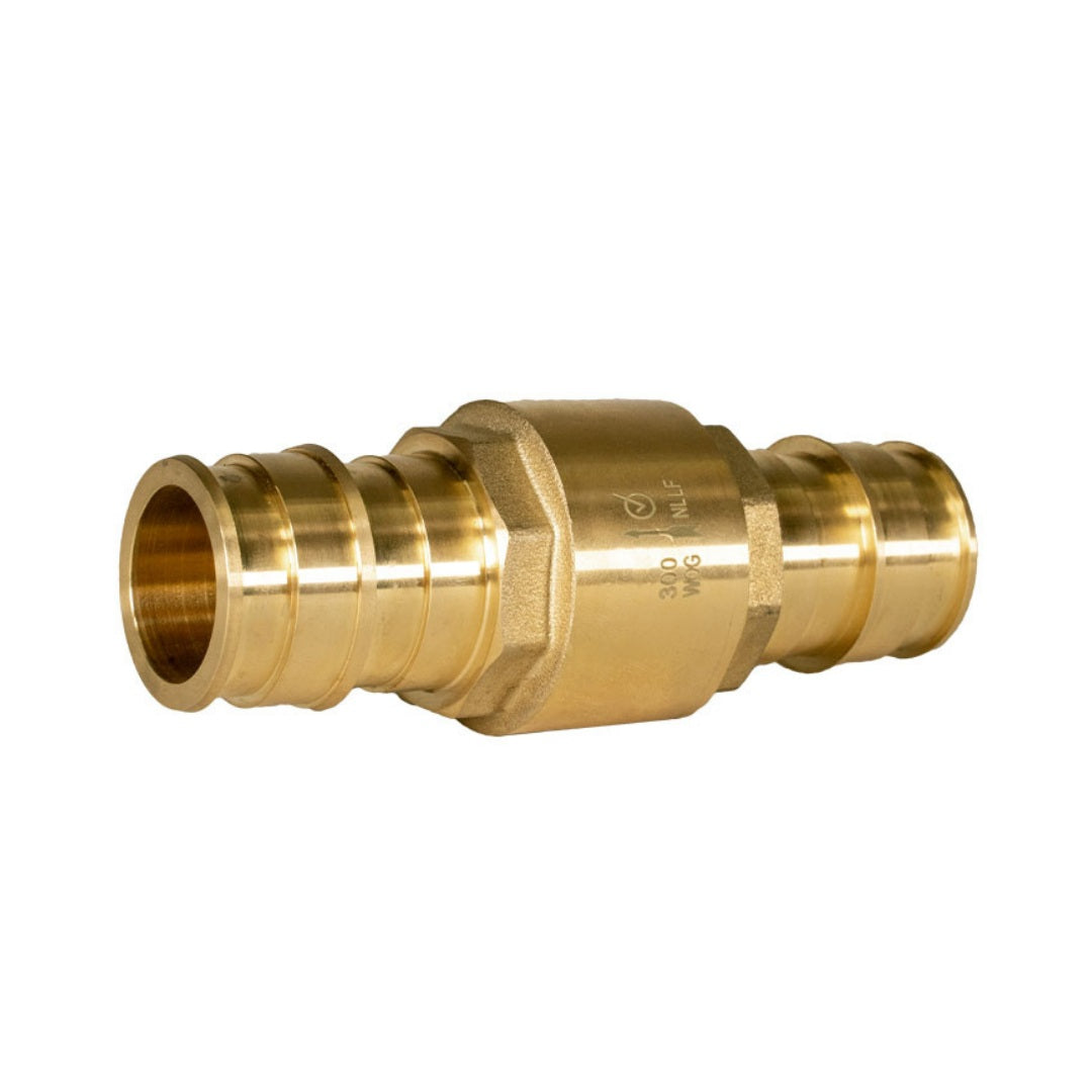 Jomar E-521G Series Expansion Pex Connection Lead Free Brass Inline Check Valve