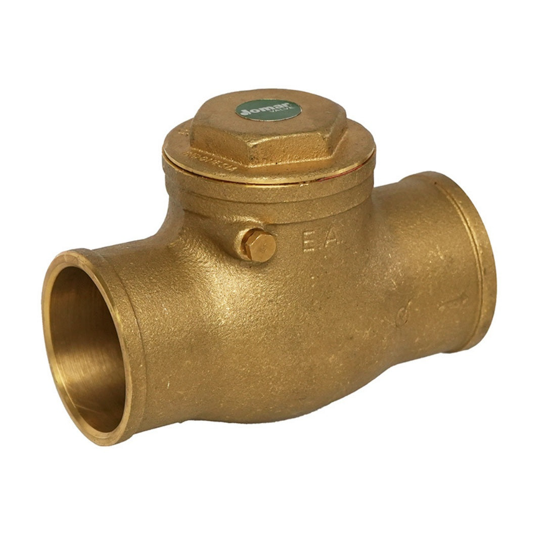 Jomar S-501G Series Solder Connection Lead Free Brass Horizontal Swing Check Valve
