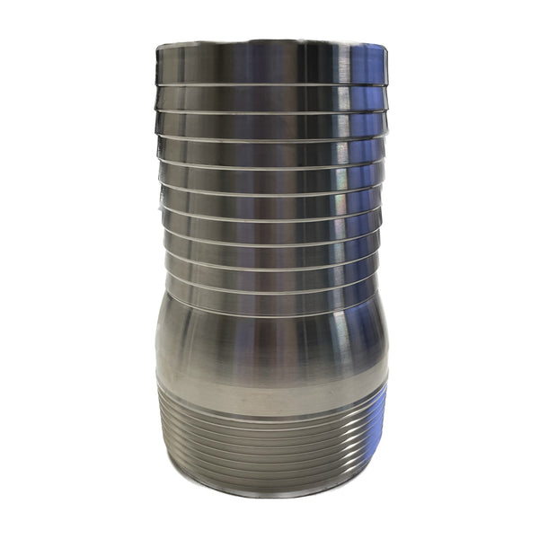 thumbnail image 2 of Zinc Hose Barb Fitting – 3" ID Hose X 3" MNPT – Straight Combination Nipple SF300SP – Male-to-Male 2 of 4