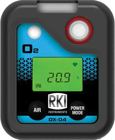 RKI Instruments OX-O4 Single Gas Monitor, Oxygen 0-40%, 72-0018