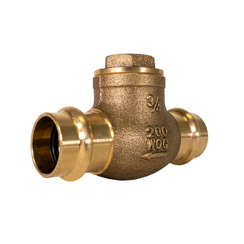 Jomar 105-008G 2 Inch Lead Free Brass Horizontal Swing Check Valve, Press Connection, 200 WOG