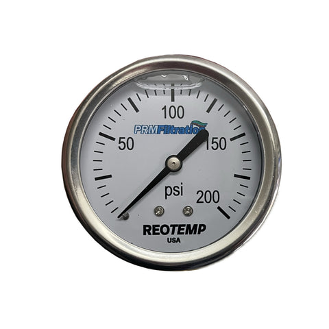 Premium 304 Stainless Steel Pressure Gauge with Brass Internals, 0-200 PSI, 2-1/2 Inch Dial, 1/4 Inch NPT Back Mount, Calibration Certificate Option