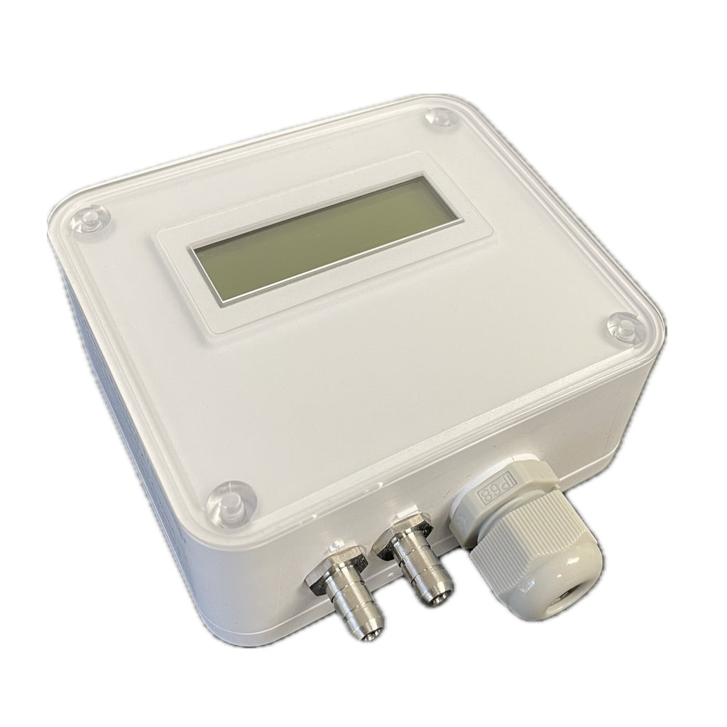 PRM Micro Differential Pressure Transmitter With LCD Display, 0-10"WC, 4~20mA, 24 VDC