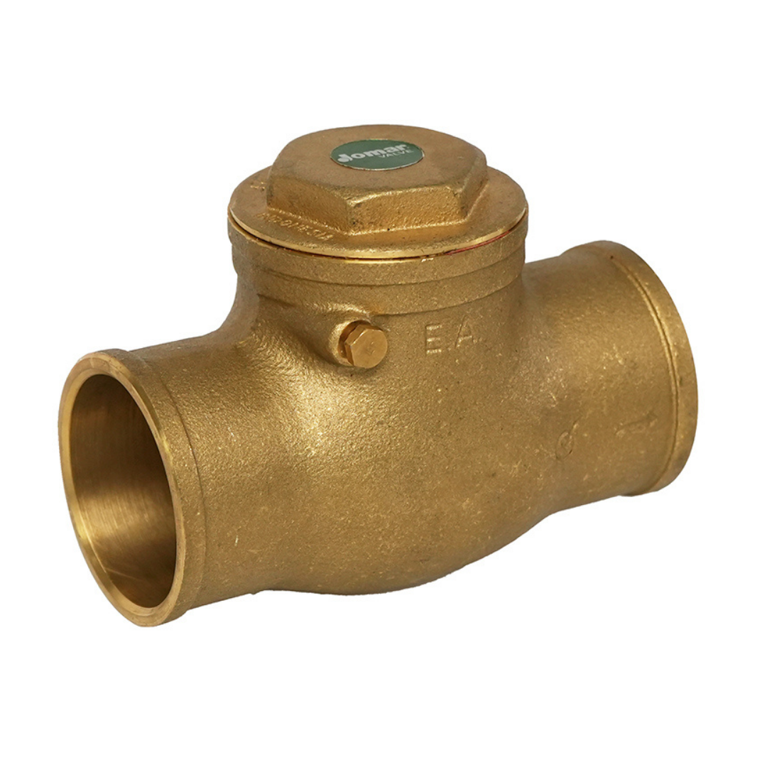 Jomar 105-205G 1 Inch Horizontal Swing Check Valve, Solder Connection, 200 WOG, Class 125 - Carton of 6