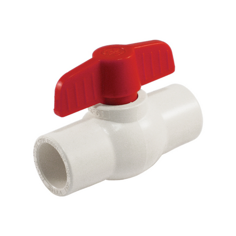 Jomar 210-608 2 Inch CPVC Ball Valve, Copper Tube Size, Solvent Connection, 150 WOG Carton of 4