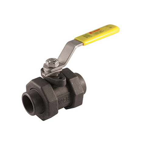 Jomar 101-996 1-1/4 Inch Carbon Steel Ball Valve 5 Piece, Full Port, Double Union End, Socket Weld Connection, 3000 WOG, Stainless Steel Ball and Stem