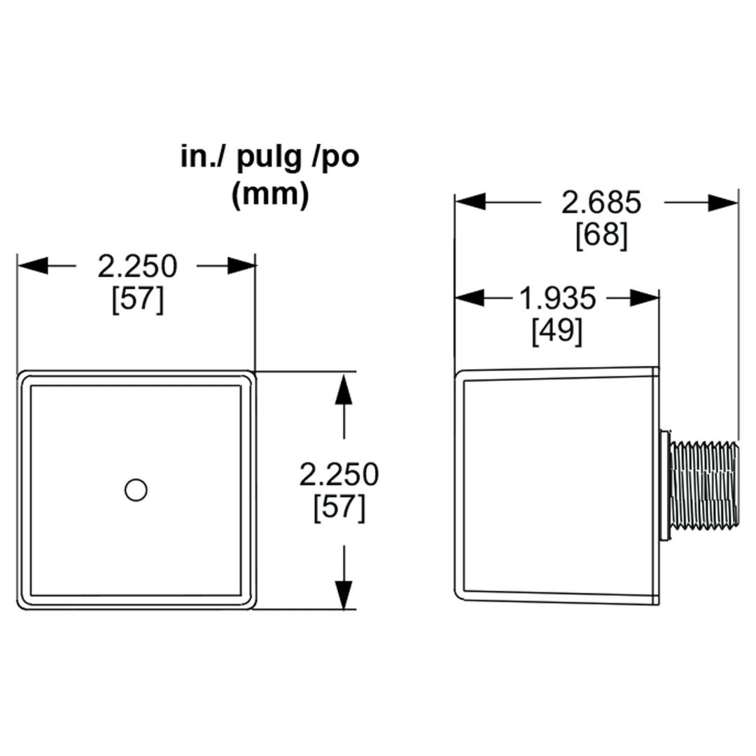 Dimensions of Square D SDSA05 Surge Protection Device