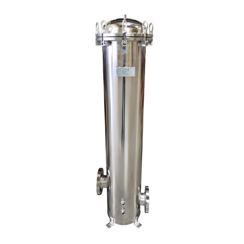 PRM 304 Stainless Steel 9 Cartridge Filter Housing, Uses 40" Cartridges, 3 Inch Flanged In/Out