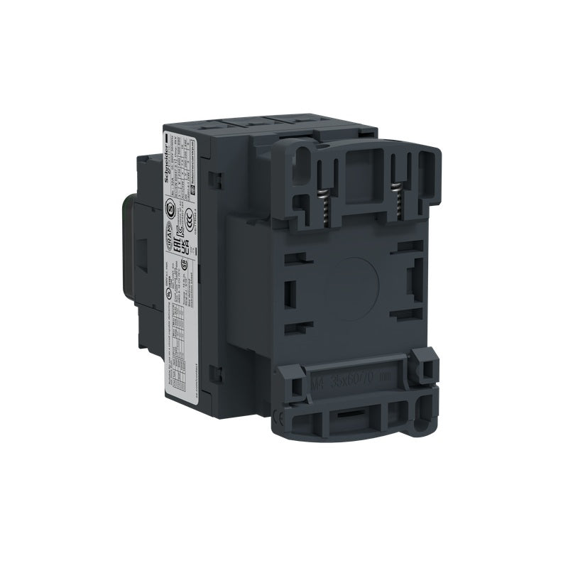 Schneider LC1D18G7 3NO IEC Contactor, TeSys Deca, 3 Phase, 120 VAC 50/60 Coil, Non-Reversing, Screw Clamp Terminals