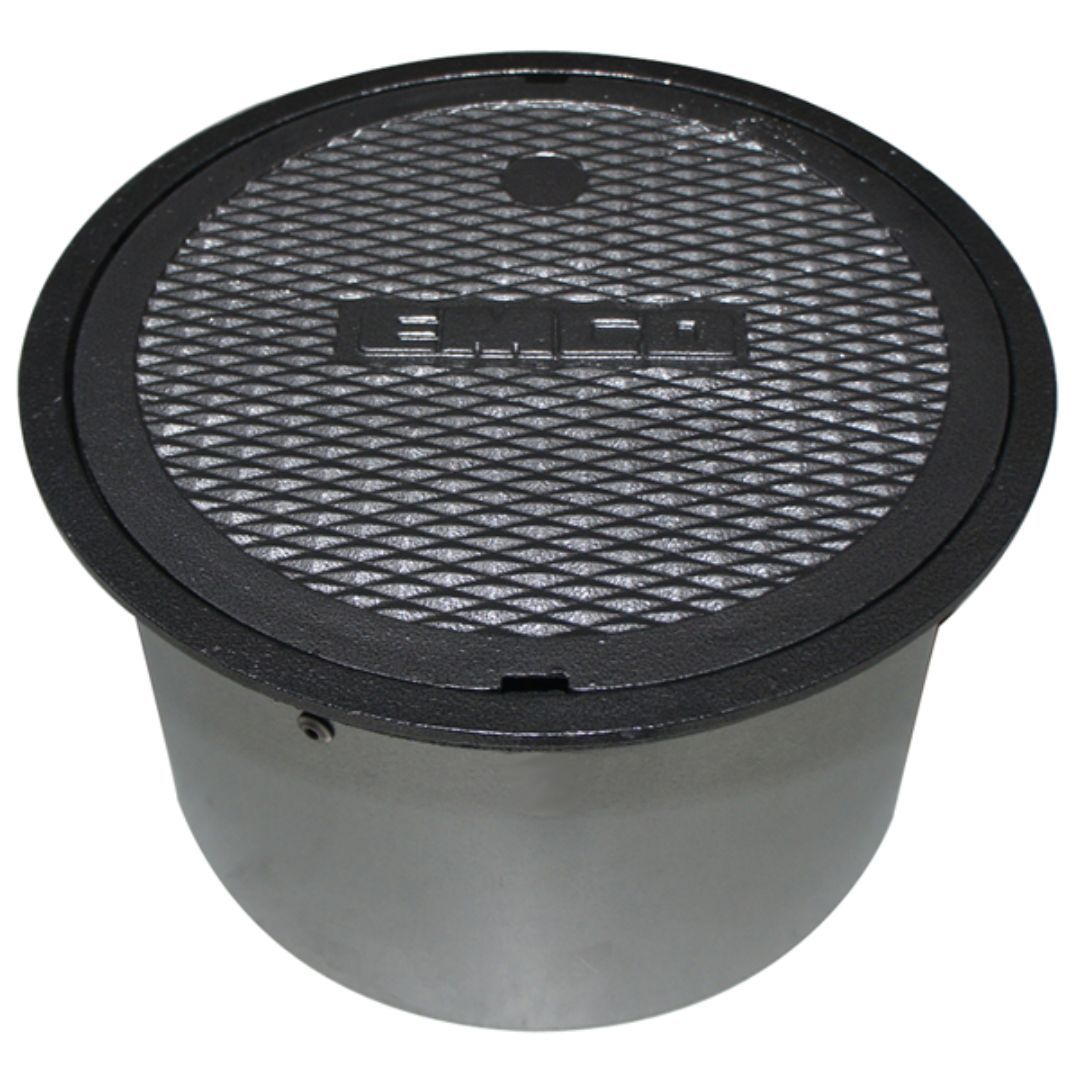 12 Inch x 10 Inch Round Manhole, Lay-In Lid, Steel Skirt - A0717-122