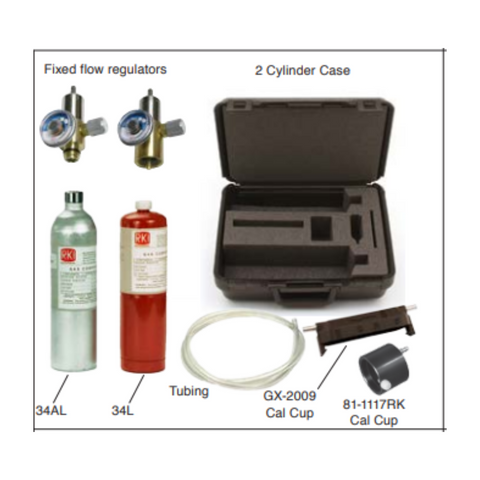 RKI Instruments Calibration kit for GX-3R or GX-3R Pro, 81-GX3RHSCO-LV