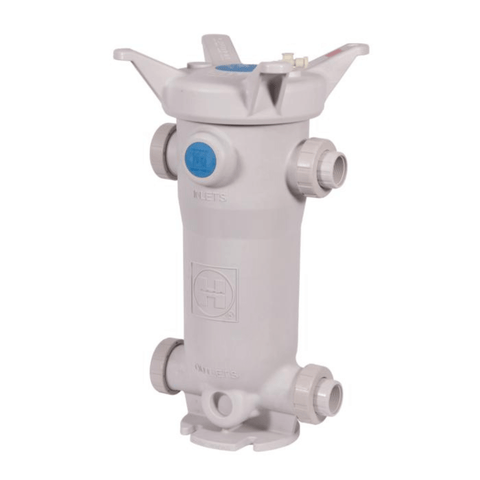 Hayward FLV Series 1-1/4 Inch Glass Filled Polypropylene #1 Bag Filter Housing, FPM Seals, GFPP Threaded End Connection